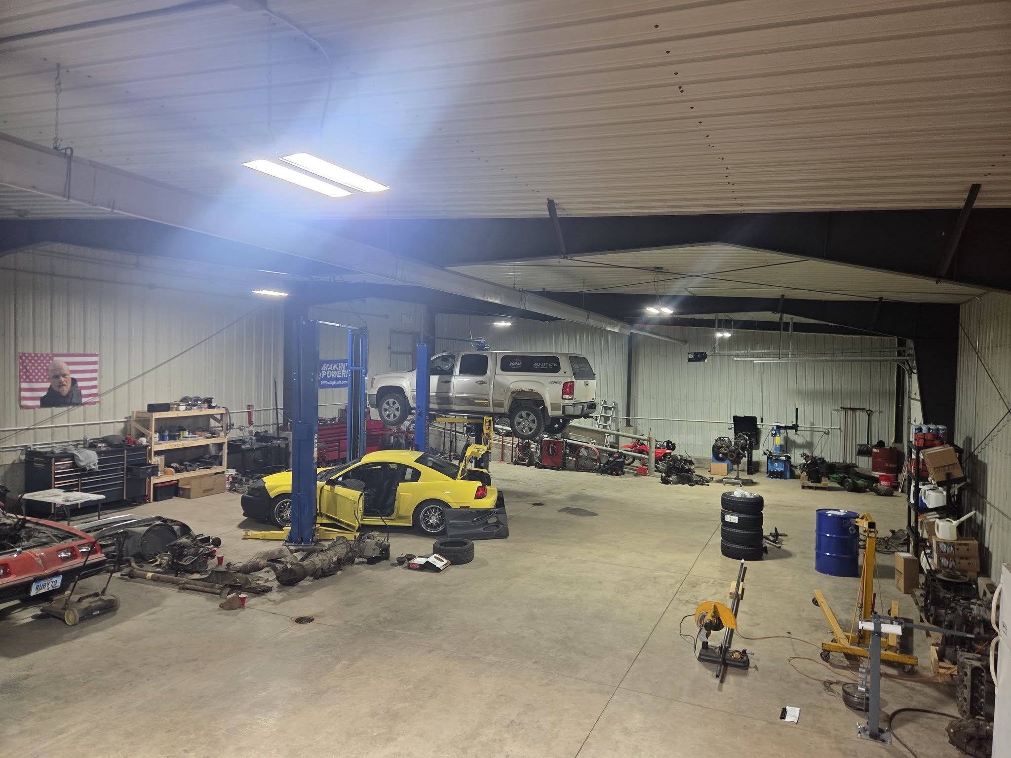 Inside Eli Rudebusch Repair shop